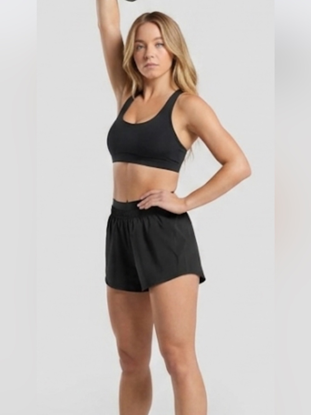 Gymshark Double Waistband Athletic Running Shorts Black - Size XXL lite weight
